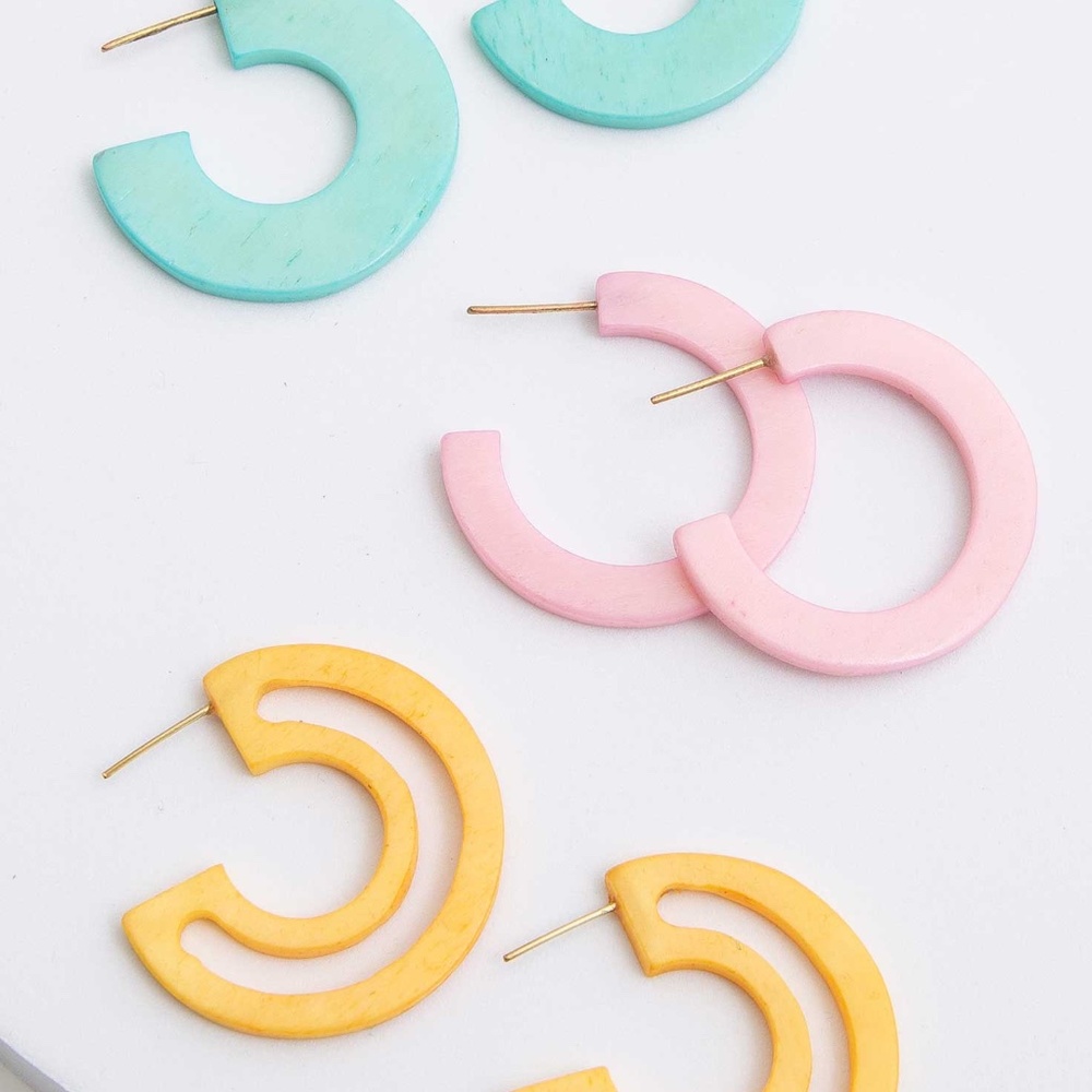 🌟 Noonday Collection Cotton Candy Hoops Set of 3 - Sweet Variety! 🌟